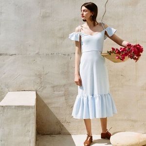 Staud off the shoulder midi dress NWOT